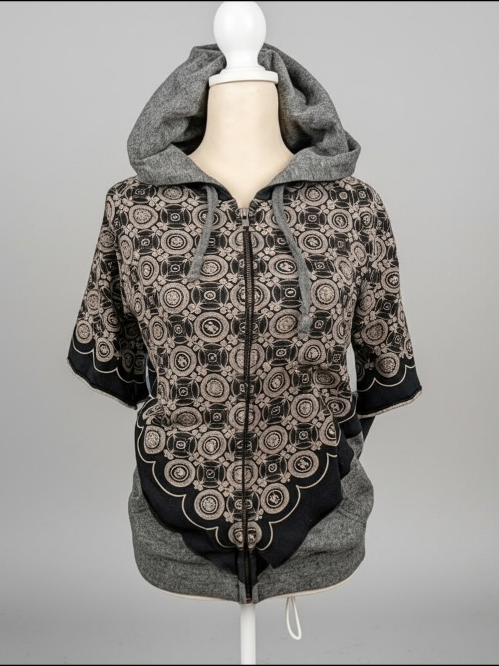 Obey Propaganda Hanky Panky Short Sleeved Gray Black Logo Sweatshirt